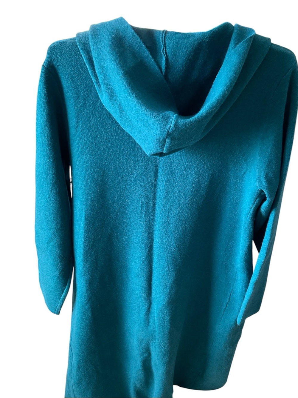 Max Sport Teal Long Hoodie Open Cardigan NWT - Picture 4 of 8
